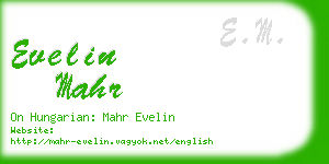 evelin mahr business card